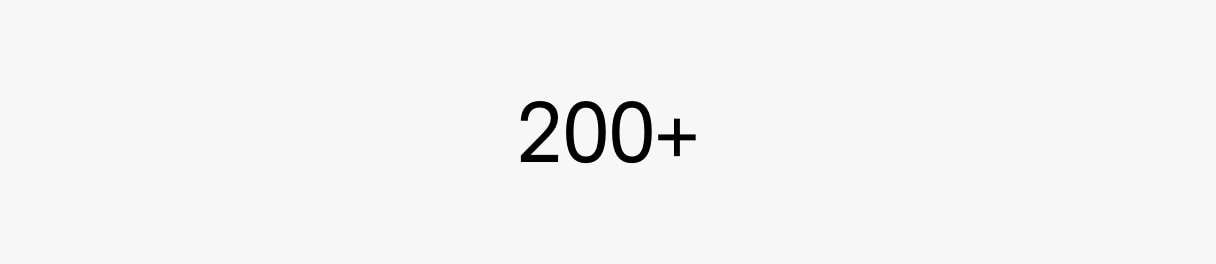 200+